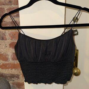 Urban Outfitters Black Pleated Top